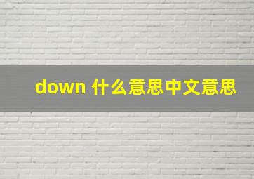 down 什么意思中文意思